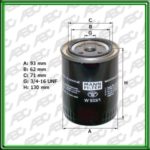 Filtro de ACEITE - KOMATSU - NISSAN