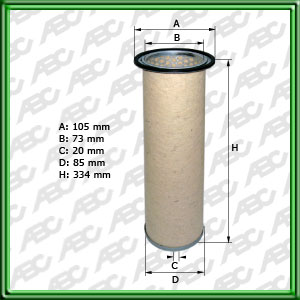Filtro de ELEMENTO DE SEGURIDAD - FIATAGRI (CNH GLOBAL) - JOHN DEERE - NEW HOLLAND