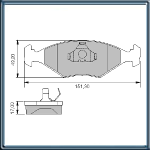 PASTILLA DE FRENO PARA DUNA/REGATTA/UNO