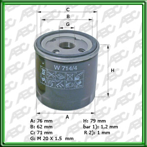 Filtro de ACEITE - ALFA ROMEO - FIAT