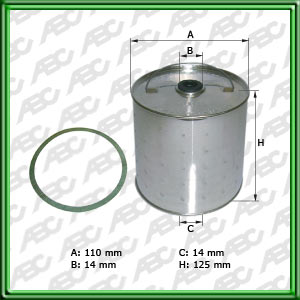 Filtro de ACEITE - BOMAG - CASE - CLARK - FIAT ALLIS - HYSTER - POCLAIN - TOWNMOTOR - YALE & TOWNE