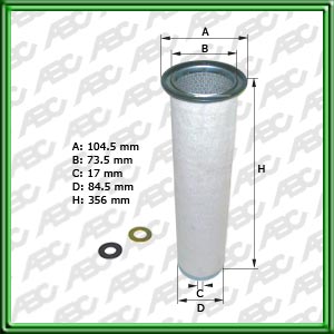 Filtro de ELEMENTO DE SEGURIDAD - CATERPILLAR - LIEBHERR - NEW HOLLAND - POCLAIN