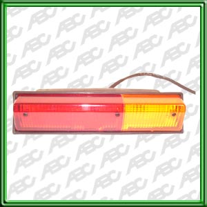 OPTICA LINEA AGRICOLA MASSEY FERGUSON - Faro trasero derecho. Luz de posicion-baliza. Color rojo-ambar. Nro. original 9005 499 M91. Caja x 8 unid.