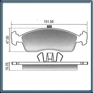 PASTILLA DE FRENO DELANTERA CITROÃN C3 1.5 8V (2013Â») / FIAT UNO  ATTRACTIVE 1.4 EVO 4P - UNO VIVACE 1.0 EVO 4P-UNO WAY 1.0. 1.4 EVO 4P (10Â») - GRAND SIENA ATTRACTIVE/TETRAFUEL 1.4 8V-PALIO ATTRACTIVE 1.0 EVO. 1.4 EVO / PEUGEOT 208 1.5 8V (2013Â»)