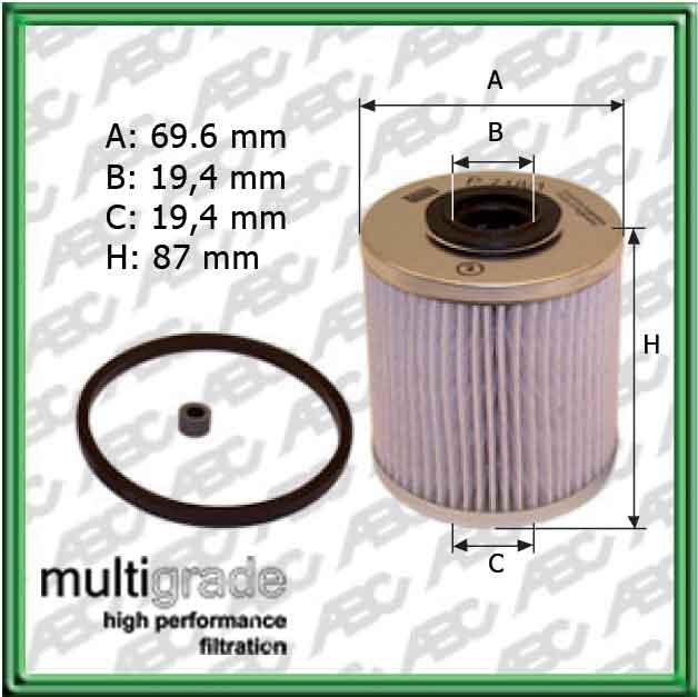 FILTRO DE COMBUSTIBLE PRIMARIO RENAULT MASTER III. MOTOR 2.5 DCI NÂ° 2006> NÂ° ORIGINAL 77 01 208 613