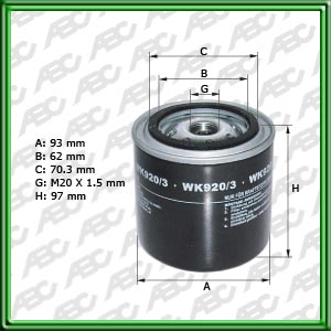 FILTRO DE COMBUSTIBLE PRIMARIO - SECUNDARIO - MAZDA