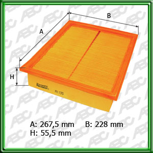 FILTRO DE AIRE VW  GOLF  1994 EN ADEL 1.8. 1.9TD. 1.9TDI. 2.0GLX. 2.0I - EQUIVALENCIA: MANN: C 27 154/1 - FRAM: CA-5370