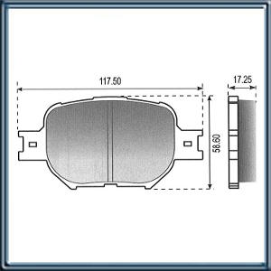 PASTILLA DE FRENO DELANTERA PG PLUS PARA COROLLAÂ  (2006>) 1.6 VVTI Â¿ 1.8 VVTI.  CAMRY. CELICA. COASTER. HILUX. LAND CRUISER. RAV 4. SUPRA