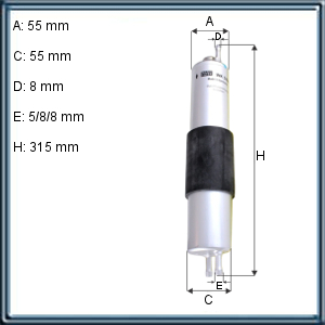 FILTRO DE COMBUSTIBLE BMW (UE5)