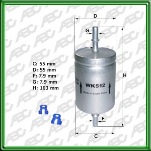 Filtro de COMBUSTIBLE - ALFA ROMEO - AUDI - CHEVROLET - CHEVROLET EUROPE / DAEWOO (GM) - FIAT - GENERAL MOTORS - SEAT - VAUXHALL