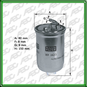 Filtro de COMBUSTIBLE - AGRALE-DEUTZ - CHEVROLET - FORD - GENERAL MOTORS - LAND ROVER - NISSAN - ROVER (MG ROVER GROUP LTD) - AGRALE-DEUTZ