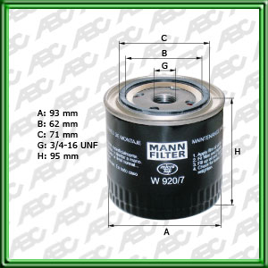 Filtro de ACEITE - BOBCAT - HUBER WABCO - SCANIA - SCANIA BUS / SCANIA-IRIZAR