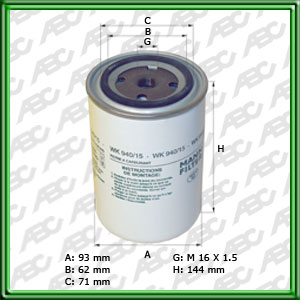 Filtro de COMBUSTIBLE - RENAULT TRUCKS (RVI)