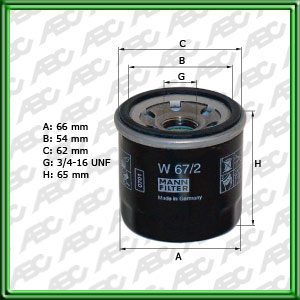 Filtro de ACEITE - CHEVROLET - CHEVROLET EUROPE / DAEWOO (GM) - DAIHATSU - SUZUKI