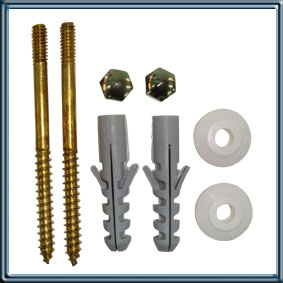 TACOS P/SANITARIOS C/TORNILLOS DE BRONCE 10 CONTENIDO POR CAJA 10UN.