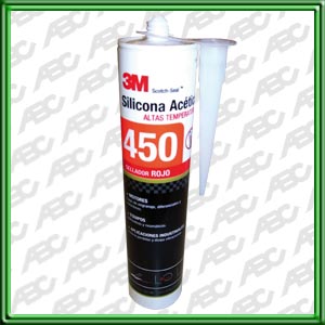 SILICONA 450 ACETICA ROJA 300GR - PARA ALTA TEMPERATURAS (REEMPLAZA A 49506)