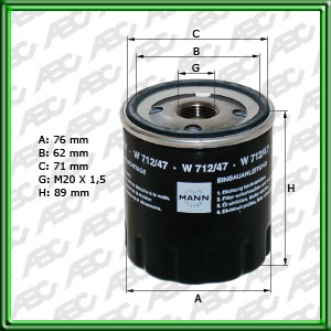 Filtro de ACEITE - RENAULT