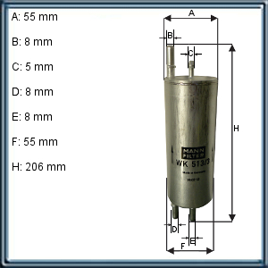 FILTRO DE COMBUSTIBLE BMW. LAND ROVER (UE1)