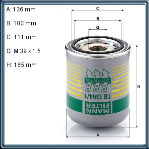 FILTRO DE ACEITE RENAULT. VOLVO (UE3)