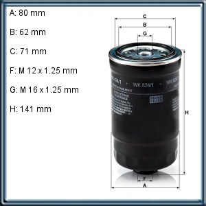 FILTRO DE COMBUSTIBLE HYUNDAI. KIA (UE10)