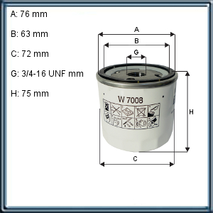 FILTRO DE ACEITE PRIMARIO FORD (UE10)