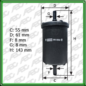 FILTRO DE COMBUSTIBLE - CITROEN - PEUGEOT - RENAULT