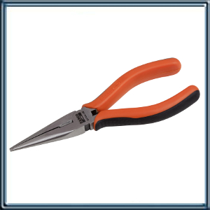 PINZA DE PUNTA REDONDA. CORTE DE MATERIALES (DIAMETRO): ALAMBRE DE COBRE AISLADO DE PLASTICO: +. ALAMBRE DE COBRE: 2.0.  ALAMBRE DE LATON: 1.5. ALAMBRE DE HIERRO: 1.5. ALAMBRE DE ACERO TEMPLADO: 1.5. ALAMBRE DE PIANO: -