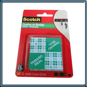 CUADRITOS PARA MONTAJE 25.4 X 25.4MM RA 34365 INTERIOR / PERMANENTE X 6 UNIDADES