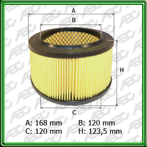 FILTRO DE AIRE CITROÃN BX 1.9D. ZX 1.9D. XSARA 1.9 8VD XUD9A / BERLINGO 1.9D XUD9A. C 15 1.8D 8V / PEUGEOT 205 1.8D 8V. 306 1.9D. PARTNER 1.9D -1.9 8V DW8 - EQUIVALENCIA: MANN: C 1760. C 1760/1 - FRAM: CA-5456