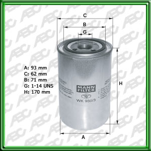 Filtro de COMBUSTIBLE - CATERPILLAR - CLARK EQUIPMENT - KOMATSU - NEW HOLLAND - SULLAIR - TOWNMOTOR - WINGET / DYNAPAC - ZANELLO - MERCEDES-BENZ (DAIMLER AG)