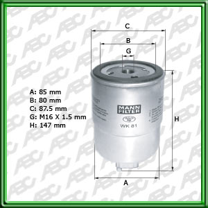 Filtro de COMBUSTIBLE - FORD