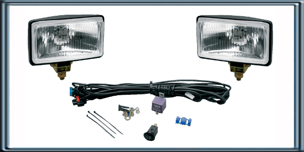 KIT DOS  FAROS FAROS HALÃGENOS AUXILIARES UNIVERSAL FLAT. LUZ LARGO ALCANCE. LÃMPARA H3.. CON TODO LO NECESARIO PARA SU INSTALACION. (CAJA POR 4 UNID )