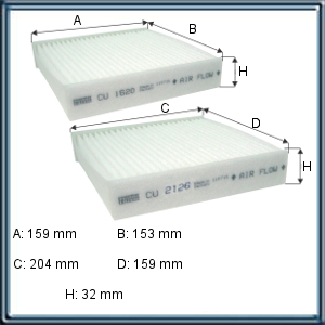 FILTRO DE AIRE PARA CABINA CITROEN. PEUGEOT (UE1)
