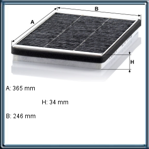 FILTRO DE AIRE PARA HABITACULO MERCEDES BENZ X1