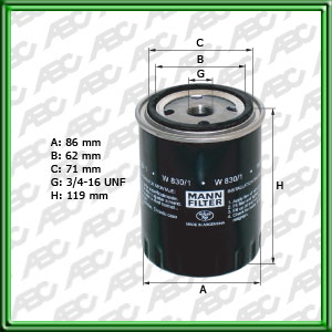 Filtro de ACEITE - VW (VOLKSWAGEN)