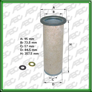 Filtro de ELEMENTO DE SEGURIDAD - BOBCAT - BOMAG - CASE CONSTRUCTION - CHAMPION - DITCH WITCH - EATON YALE & TOWNE - FIAT-ALLIS/GEOTECH/HITACHI - JOHN DEERE - KOMATSU - MANITOU - NEW HOLLAND - NEW HOLLAND CONSTRUCTION - POCLAIN - TOYOTA INDUSTRIAL E QUIPM