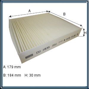 FILTRO DE AIRE PARA HABITACULO HONDA (UE5)