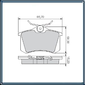 PASTILLA DE FRENO PARA AUDI: A3/A4 - CITROEN: C4 - PEUGEOT: 307 - VW: BORA/GOLF/POLO