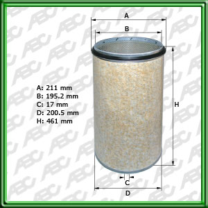 FILTRO DE ELEMENTO DE SEGURIDAD - FIAT IVECO EUROTRAKKER 190E/340E/380E/410E TODOS CON MOTOR CURSOR 13