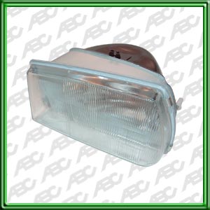 OPTICA LINEA AUTO PEUGEOT 504 SRX 92 -> IZQUIERDO - Faro asimetrico halogeno con luz de posicion. Para lamparas H4. Caja x 4 unid.