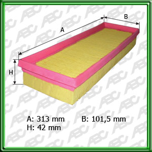 FILTRO DE AIRE RENAULT CLIO II RND/RTD 1.9. MEGANE RNTD/RTTD 1.9. SCENIC TDI 1.9 - EQUIVALENCIA: MANN: C 3251 - FRAM: CA-9098