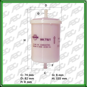 Filtro de COMBUSTIBLE - NEW HOLLAND - FORD - VW (VOLKSWAGEN)