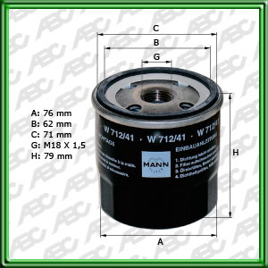 Filtro de ACEITE - CHEVROLET