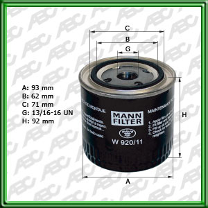 Filtro de ACEITE - PERKINS - ROVER (MG ROVER GROUP LTD)