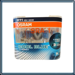 LAMPARA PRINCIPAL PARA AUTO 12 VOLTS HALOGENAS 1 FILAMENTOS COOL BLUEÂ® INTENSE 55 WATTS H11 4200ÂºK CASQUILLO PGJ19-2 HCB2 BOX