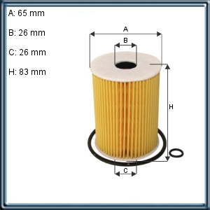 FILTRO DE ACEITE CHEVROLET CAPTIVA 11/07> 2.0 LTD. 2.4 16V. NÂº PARTE: 93743595 - MAHLE OX 355/3. SIN CARCAZA DE ALUMINIO (UE10)