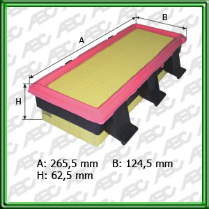 FILTRO DE AIRE RENAULT CLIO II RN / RT 1.9 D. KANGOO EXPRESS / EXPRESS CONFORT 1.9 D - EQUIVALENCIA: MANN: C 2771 - FRAM: CA-5941 - SIN PREFILTRO