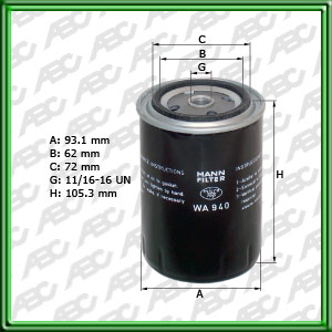 Filtro de FILTRO PARA AGUA - CASE CONSTRUCTION - CATERPILLAR - CLARK EQUIPMENT - CUMMINS - DEUTZ FAHR (SAME DEUTZ-FAHR) - DON ROQUE - EUCLID - INGERSOLL-RAND/DOOSAN - KOMATSU - MASSEY-FERGUSON TRAKTOREN - MOTOR INTERNATIONAL - PAUNY ZANELLO - VALMET  - VA