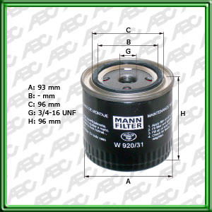 Filtro de ACEITE - FIAT