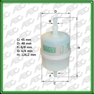Filtro de COMBUSTIBLE - BOBCAT - CASE CONSTRUCTION - DITCH WITCH - HYSTER - JOHN DEERE - NEW HOLLAND CONSTRUCTION - ALFA ROMEO - CHEVROLET - CITROEN - DACIA (RENAULT GROUP) - FIAT - FORD - HONDA - ISUZU - MAZDA - MERCEDES-BENZ (DAIMLER AG) - PEUGEOT  - RE